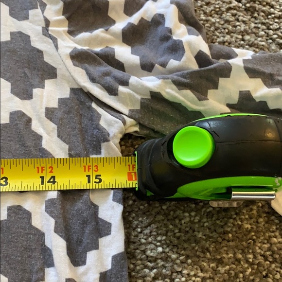 White / Gray 3/4 Length Sleeve Boutique Dress - Picture 8 of 10